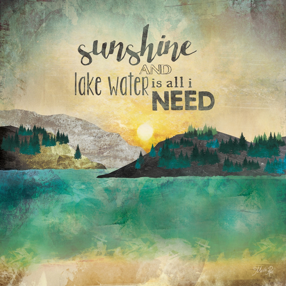 Wall Art Painting id:99781, Name: Sunshine and Lake Water, Artist: Rae, Marla