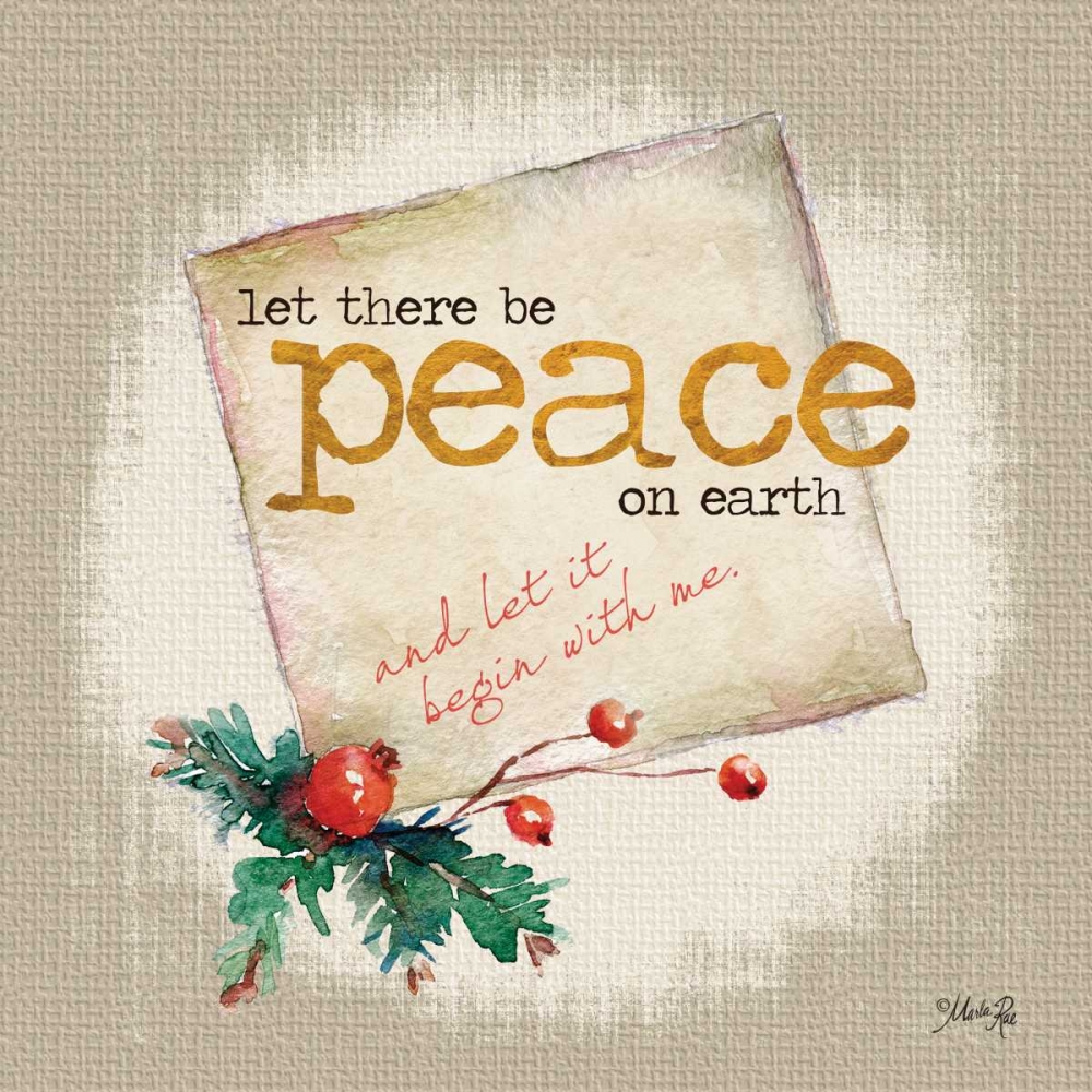 Wall Art Painting id:124695, Name: Peace on Earth, Artist: Rae, Marla