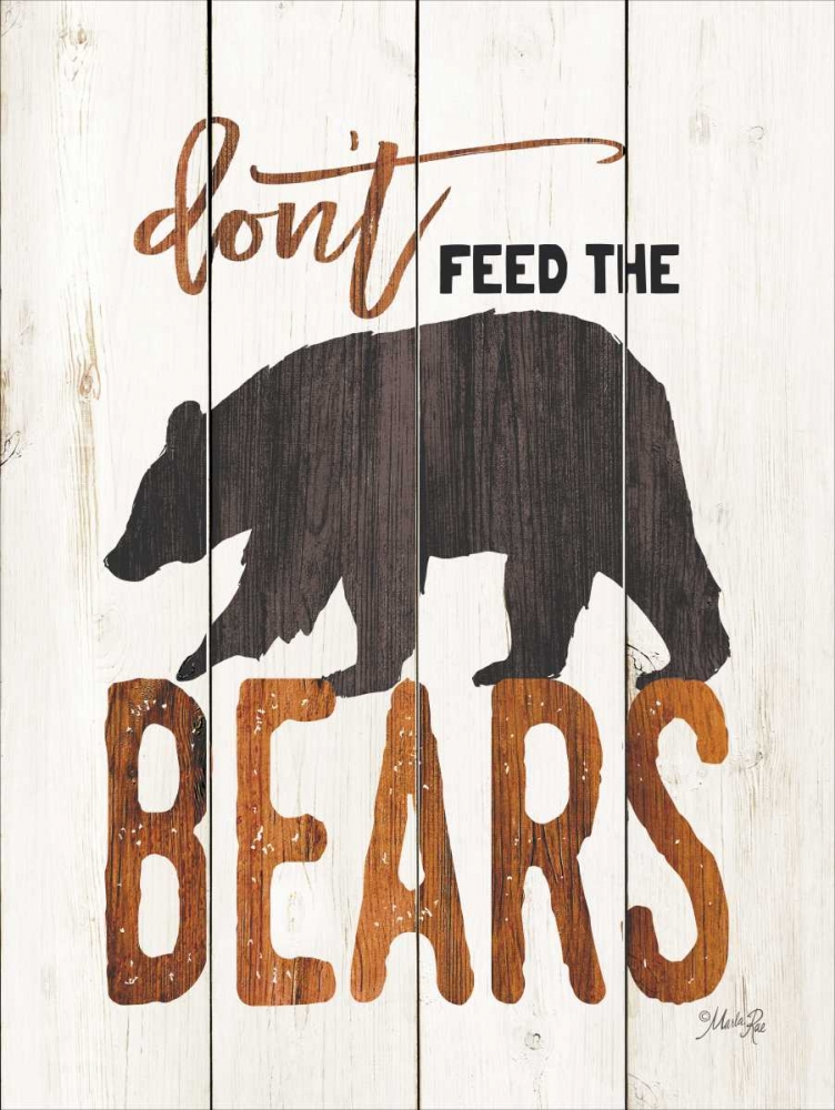 Wall Art Painting id:169823, Name: Dont Feed the Bears, Artist: Rae, Marla