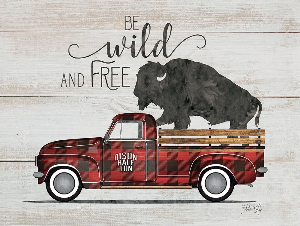 Wall Art Painting id:209148, Name: Wild and Free Vintage Truck, Artist: Rae, Marla