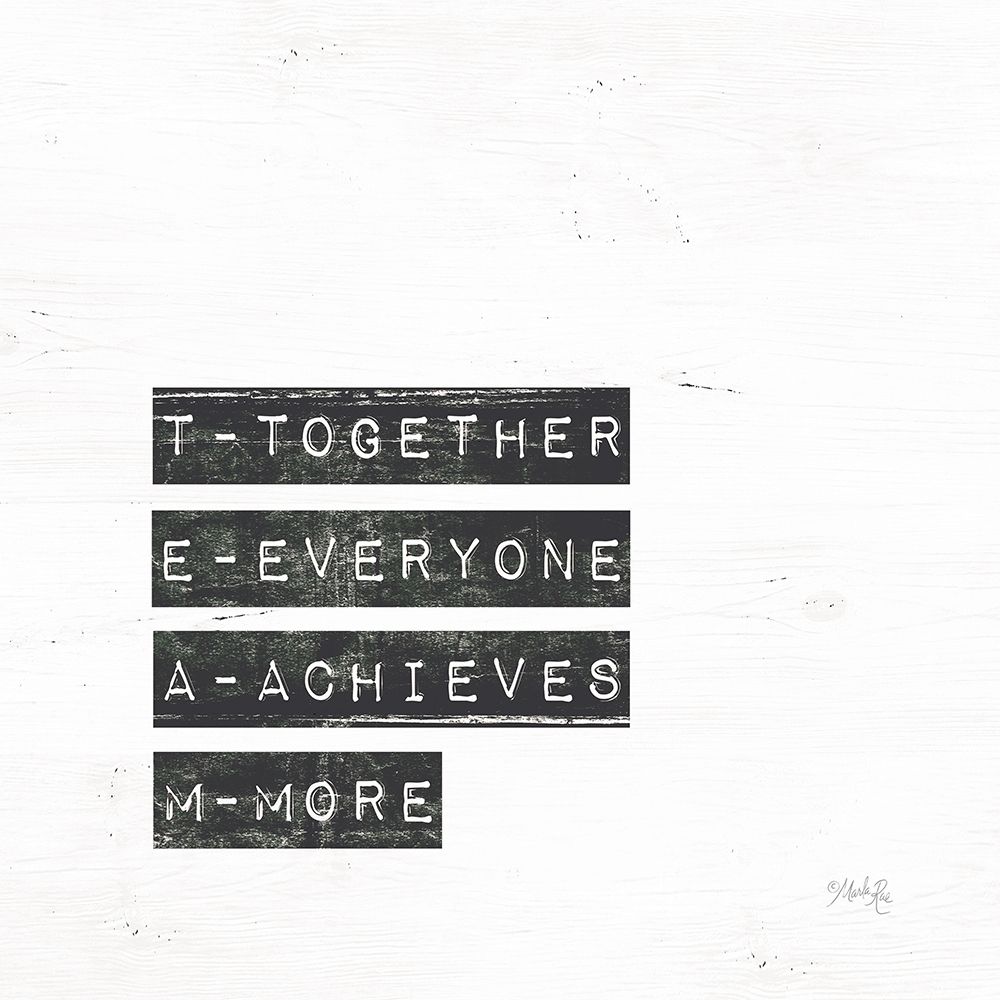 Wall Art Painting id:255641, Name: TEAM, Artist: Rae, Marla