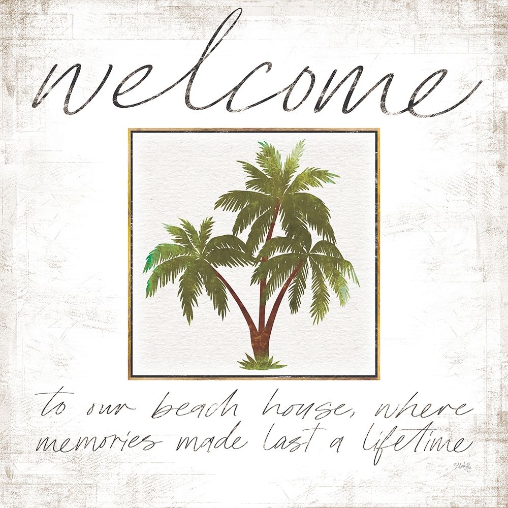 Wall Art Painting id:282235, Name: Welcome Palm Trees, Artist: Rae, Marla