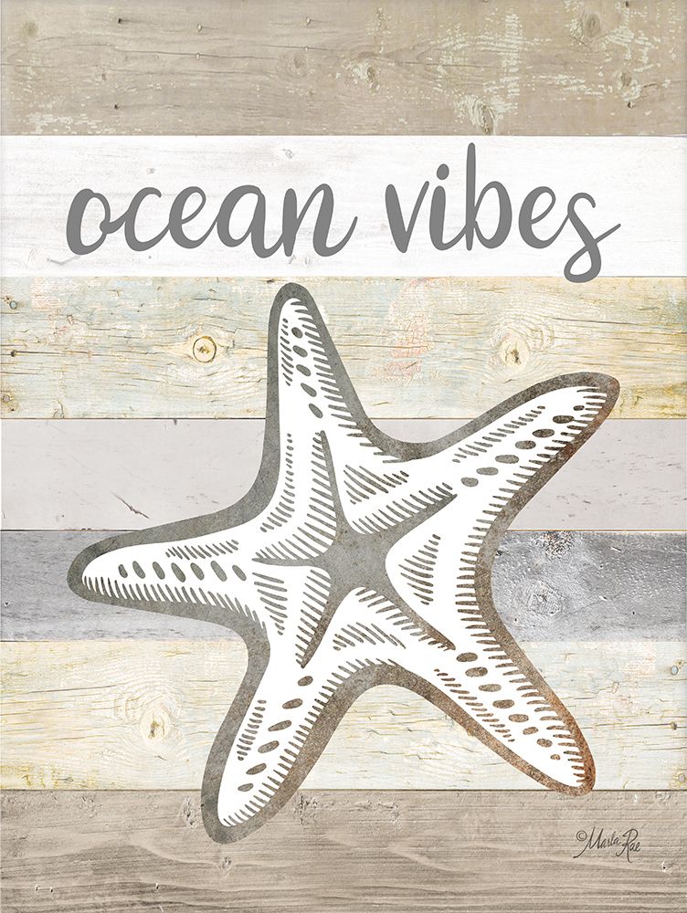 Wall Art Painting id:442070, Name: Ocean Vibes Starfish, Artist: Rae, Marla