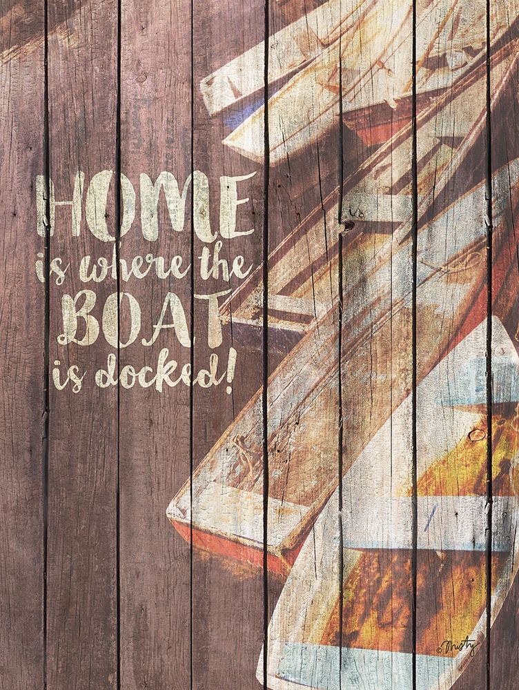 Art Print: Home is Where the Boat is Docked