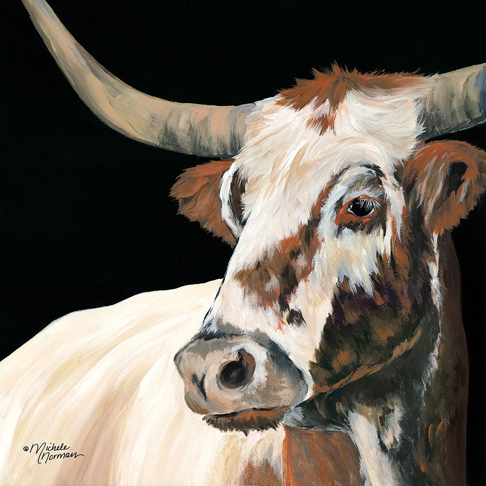 Wall Art Painting id:244570, Name: Longhorn Love, Artist: Norman, Michele