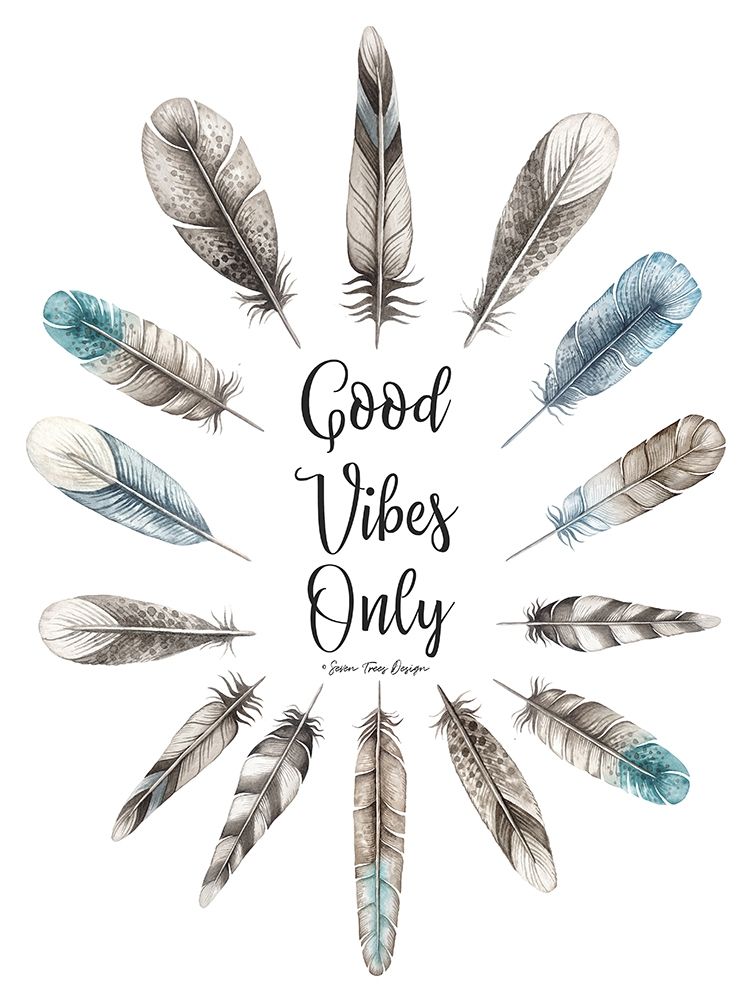 Wall Art Painting id:244589, Name: Good Vibes Only, Artist: Seven Trees Design