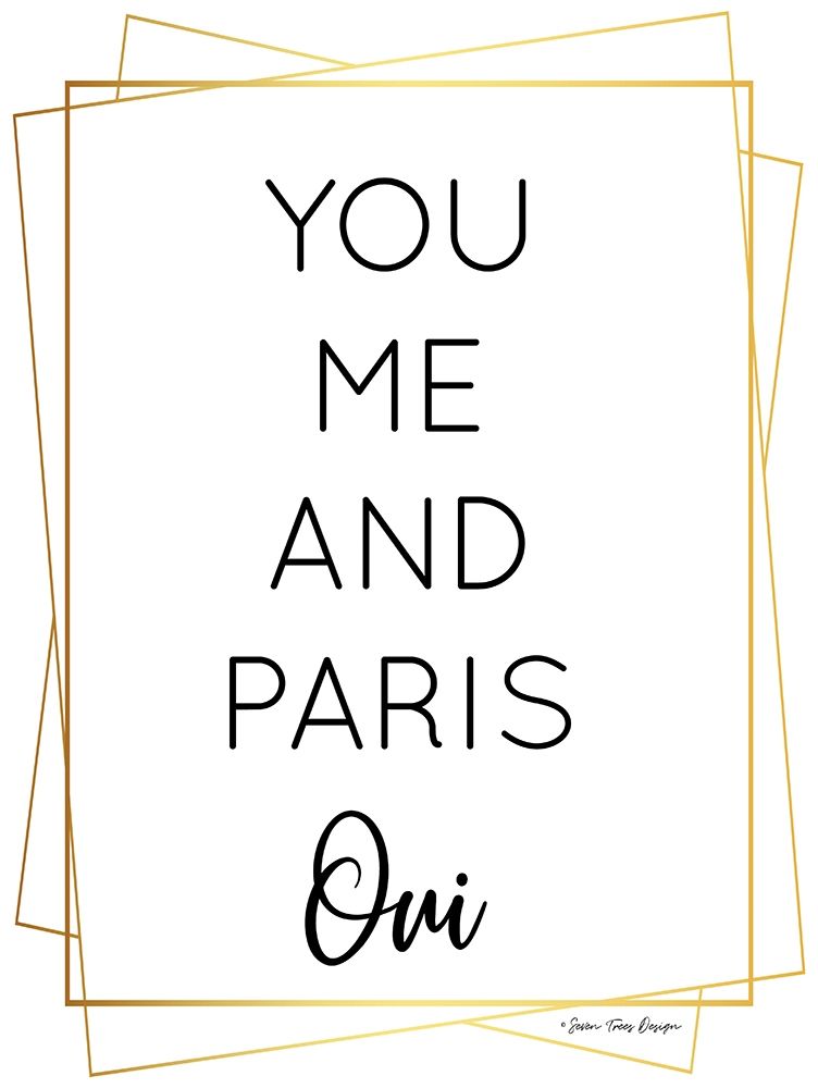 Wall Art Painting id:262746, Name: You Me and Paris, Artist: Seven Trees Design