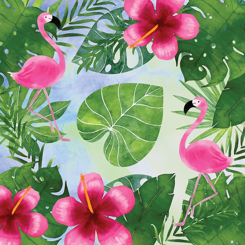 Wall Art Painting id:262751, Name: Tropical Life Flamingo I, Artist: Seven Trees Design