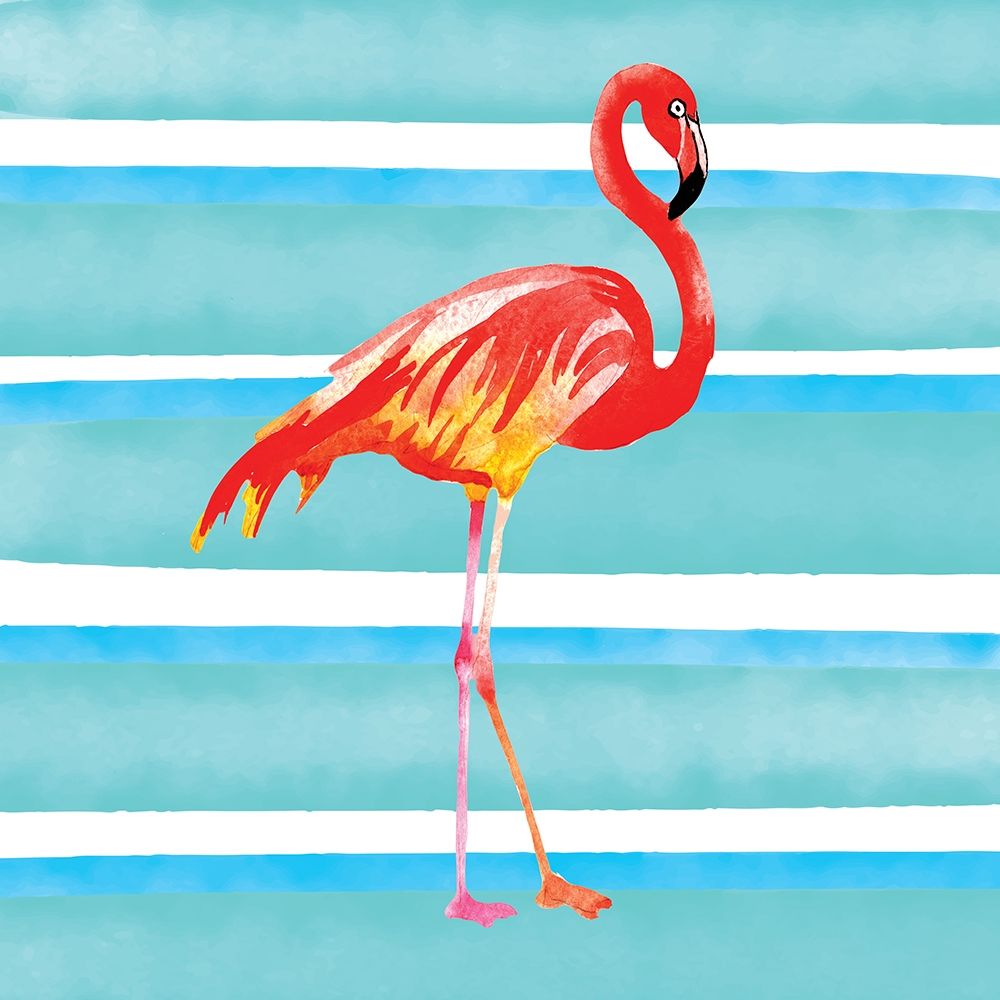 Wall Art Painting id:262752, Name: Tropical Life Flamingo II, Artist: Seven Trees Design