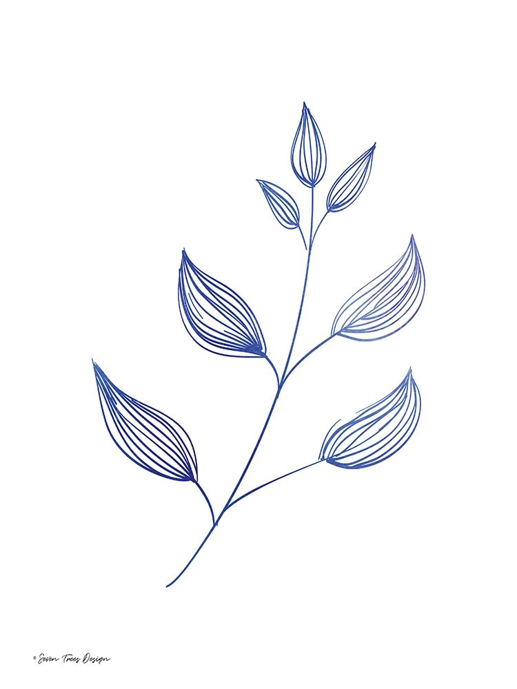 Wall Art Painting id:262758, Name: Blue Plant II, Artist: Seven Trees Design