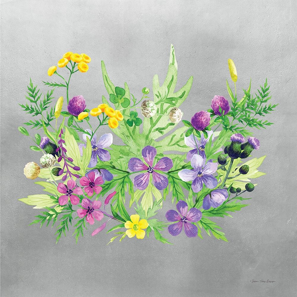 Wall Art Painting id:350338, Name: Watercolor Happy Flowers, Artist: Seven Trees Design