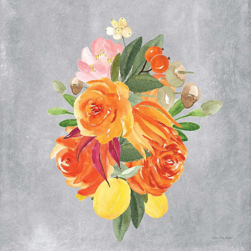 Wall Art Painting id:350339, Name: Watercolor Orange Flowers, Artist: Seven Trees Design