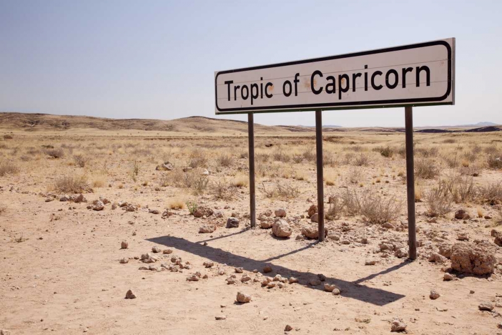 Wall Art Painting id:130057, Name: Namibia Sign marks the Tropic of Capricorn, Artist: Kaveney, Wendy