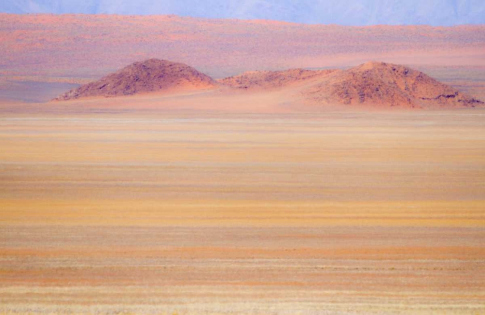 Wall Art Painting id:136337, Name: Namibia Heat distorts grassy plain and dunes, Artist: Young, Bill