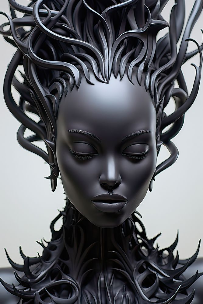 Wall Art Painting id:737296, Name: Alien black woman. AI Generated., Artist: Jaynes Gallery