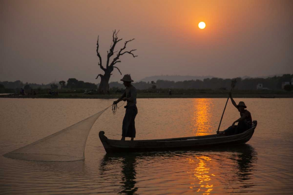 Wall Art Painting id:136794, Name: Myanmar, Amarapura Fishermen on Irrawaddy River, Artist: Zuckerman, Jim