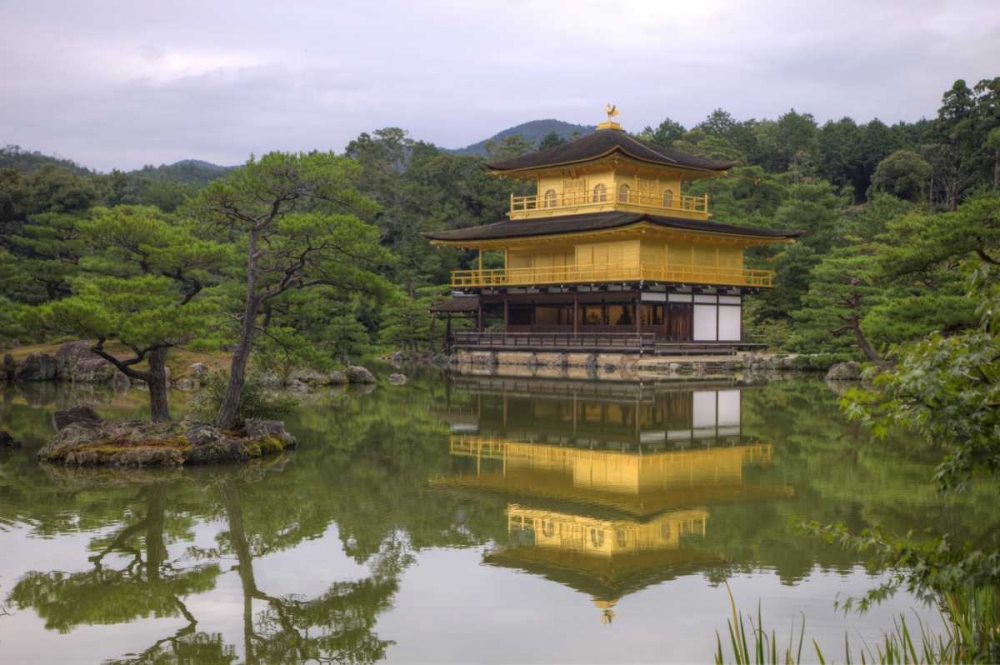 Wall Art Painting id:127550, Name: Japan, Kyoto Temple of the Golden Pavilion, Artist: Flaherty, Dennis