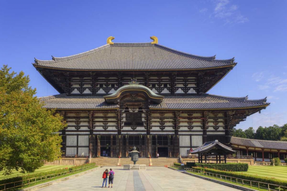 Wall Art Painting id:127445, Name: Japan, Nara, Nara Park Todai-ji Temple, Artist: Flaherty, Dennis