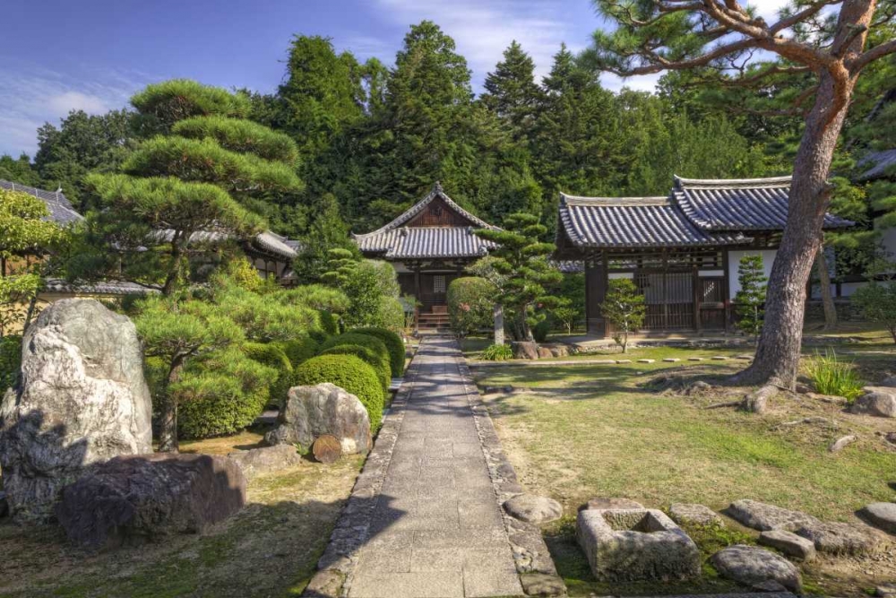 Wall Art Painting id:127628, Name: Japan, Nara Grounds of the Shingon-in Temple, Artist: Flaherty, Dennis