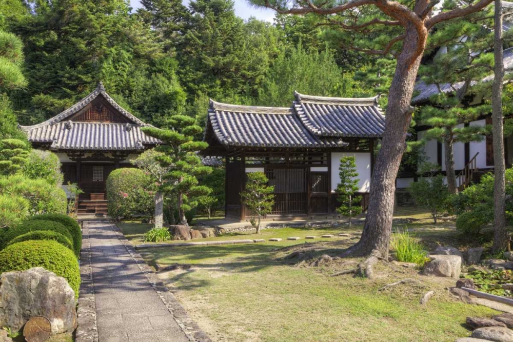 Wall Art Painting id:127629, Name: Japan, Nara Grounds of the Shingon-in Temple, Artist: Flaherty, Dennis