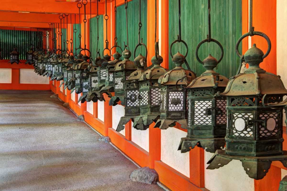 Wall Art Painting id:127646, Name: Japan, Nara Lanterns at Kasuga Taisha Shrine, Artist: Flaherty, Dennis