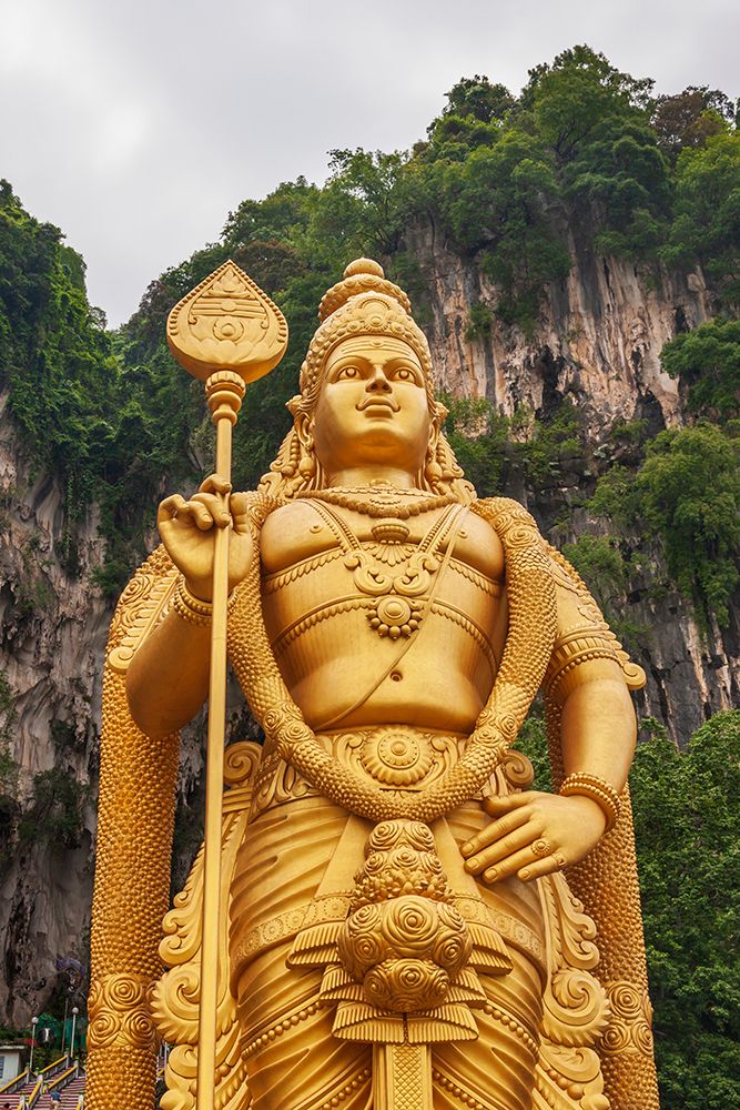 Wall Art Painting id:550582, Name: Kuala Lumpur- West Malaysia. Batu caves. The worlds tallest statue of Murugan- a Hindu deity, Artist: Haseltine, Tom