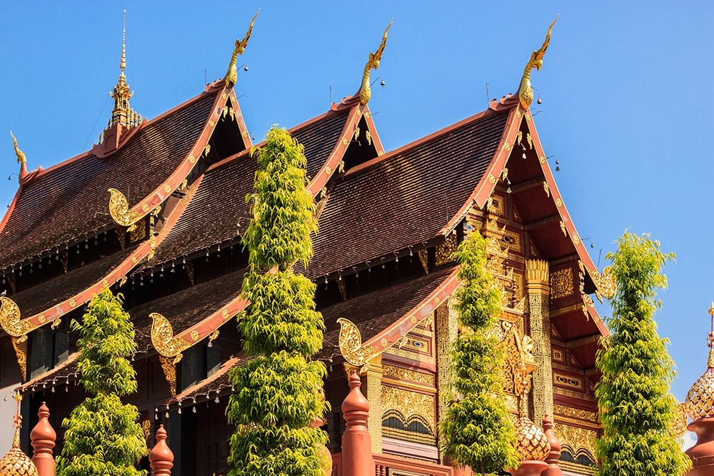 Wall Art Painting id:399287, Name: Thailand Royal Park Ratchaphruek Roof of a temple, Artist: Haseltine, Tom