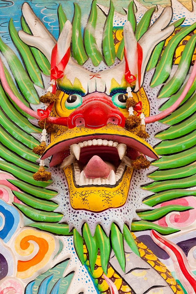 Wall Art Painting id:399302, Name: Thailand-Chonburi Province-Khao Sam Muk Shrine Dragon head sculpture, Artist: Haseltine, Tom