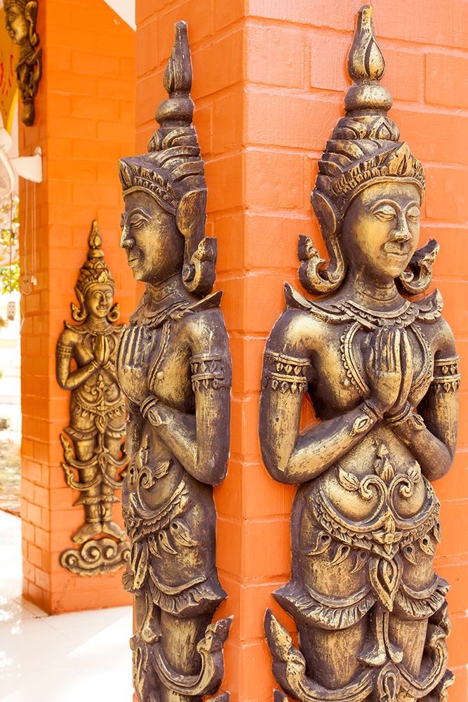 Wall Art Painting id:399305, Name: Thailand-Nong Khai Province Relief statues ornament walls Phra That Bang Phuan temple, Artist: Haseltine, Tom