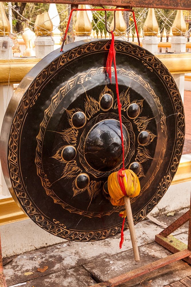 Wall Art Painting id:399306, Name: Thailand-Nong Khai Gong in temple courtyard Phra That Bang Phuan temple, Artist: Haseltine, Tom