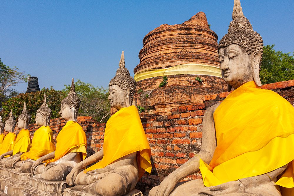 Wall Art Painting id:550594, Name: Thailand- Ayutthaya. Wat Phra Si Sanphet. Buddha statues., Artist: Haseltine, Tom