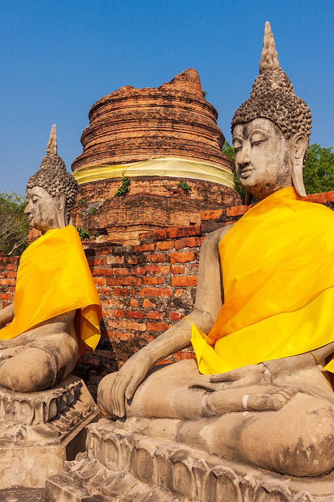 Wall Art Painting id:550595, Name: Thailand- Ayutthaya. Wat Phra Si Sanphet. Buddha statues., Artist: Haseltine, Tom