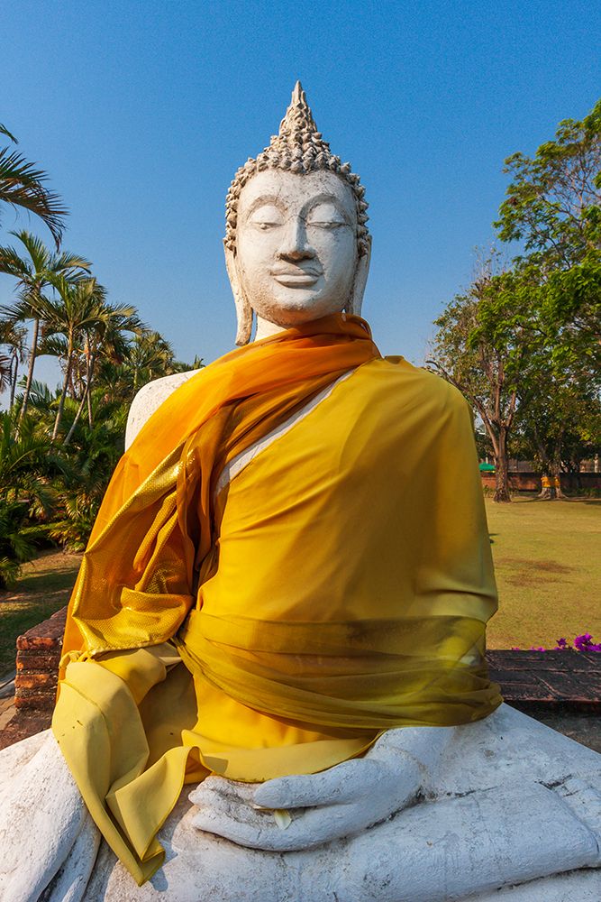 Wall Art Painting id:550596, Name: Thailand- Ayutthaya. Wat Phra Si Sanphet. Buddha statues., Artist: Haseltine, Tom