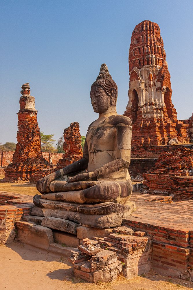 Wall Art Painting id:550597, Name: Thailand- Ayutthaya. Wat Mahathat., Artist: Haseltine, Tom