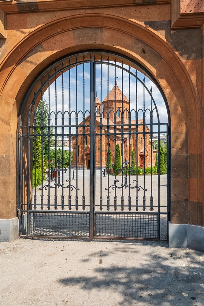 Wall Art Painting id:399403, Name: Armenia-Yerevan-Nork-Marash district Surb Astvatsatsin Church-seen through the gate, Artist: Wilson, Emily