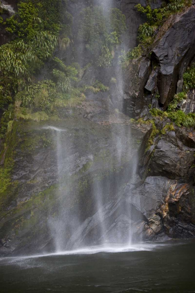 Wall Art Painting id:128348, Name: New Zealand, South Isl, Fiordland NP Waterfall, Artist: Grall, Don