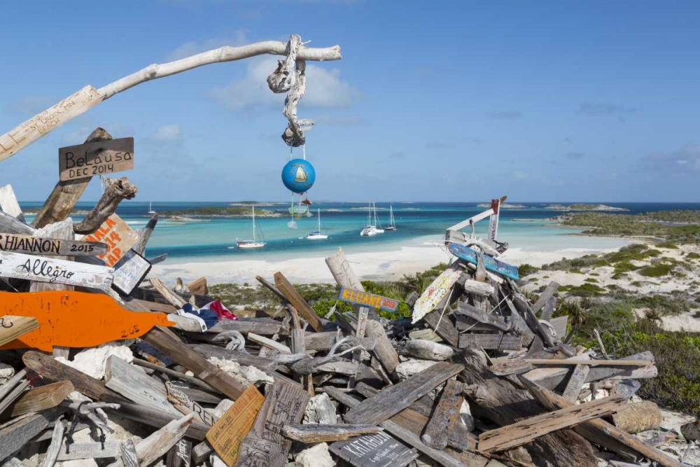 Wall Art Painting id:132935, Name: Bahamas, Exuma Island Driftwood on BooBoo Hill, Artist: Paulson, Don