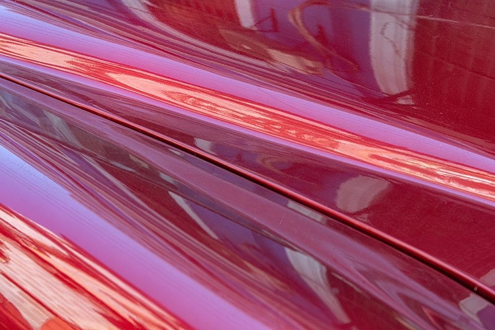 Wall Art Painting id:399467, Name: Close-up of reflections in a classic red American car in Vieja-old Habana-Havana-Cuba, Artist: Miglavs, Janis