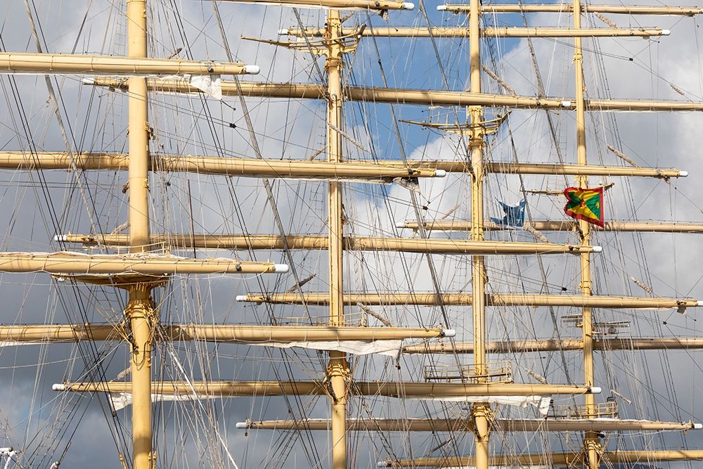 Wall Art Painting id:399523, Name: Caribbean-Grenada Masts of the Royal Clipper cruise ship, Artist: Jaynes Gallery