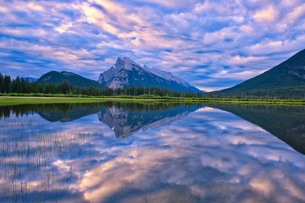 Wall Art Painting id:399625, Name: Canada-Alberta-Banff National Park Reflections in lake at sunrise, Artist: Jaynes Gallery