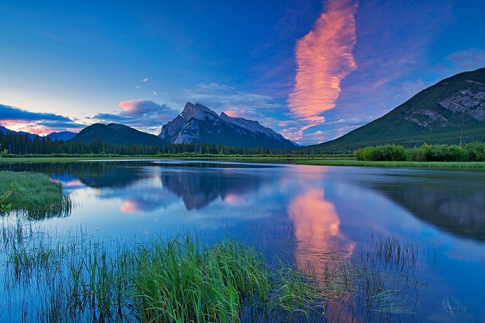 Wall Art Painting id:399638, Name: Canada-Alberta-Banff National Park Cloud reflected in lake at sunrise, Artist: Jaynes Gallery