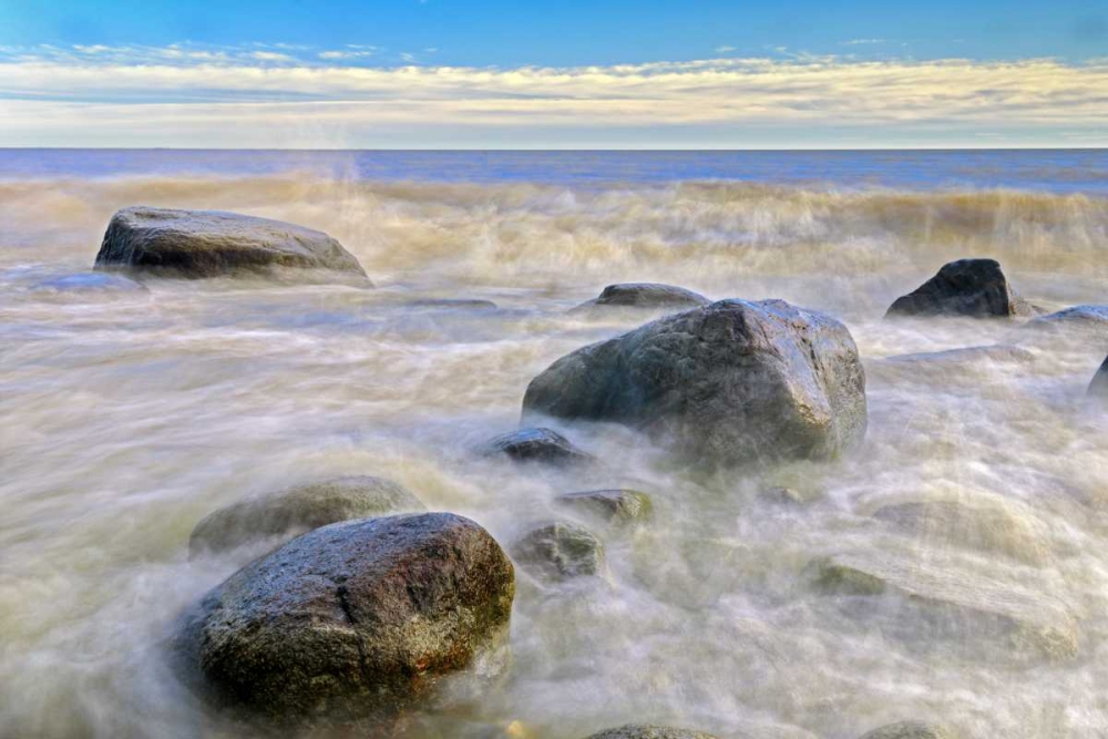 Wall Art Painting id:128760, Name: Canada, Manitoba Waves crashing on Lake Winnipeg, Artist: Grandmaison, Mike