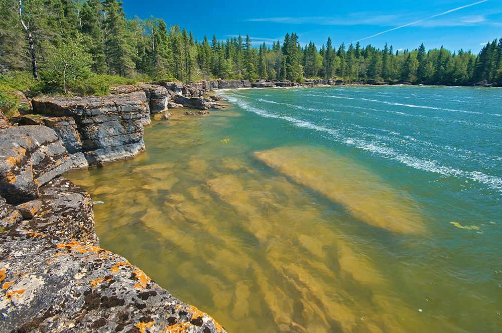 Wall Art Painting id:399779, Name: Canada-Manitoba-Wanless Rocky Lake shoreline, Artist: Jaynes Gallery