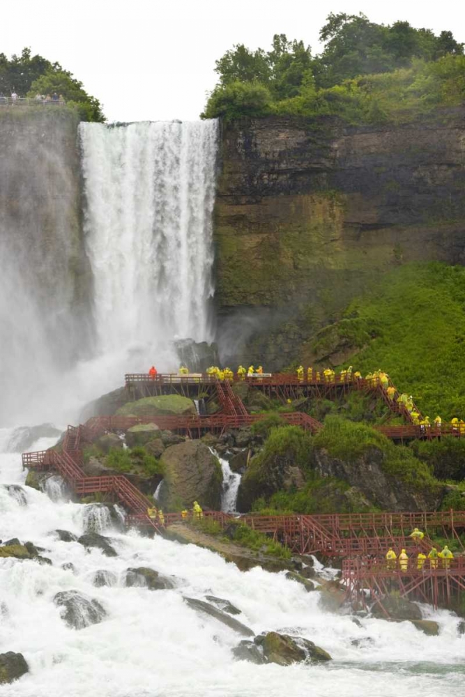 Wall Art Painting id:130860, Name: Canada, Ontario,Tourists at Niagara Falls, Artist: Lord, Fred