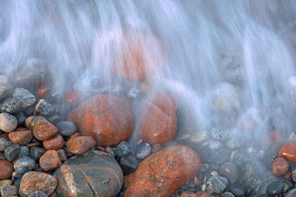 Wall Art Painting id:399986, Name: Canada-Ontario-Rossport Waves crashing on rocks along Lake Superior, Artist: Jaynes Gallery