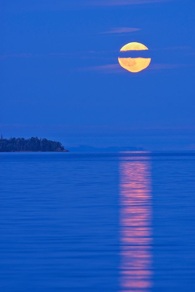 Wall Art Painting id:400005, Name: Canada-Ontario-Rossport Full moon rising over Lake Superior, Artist: Jaynes Gallery