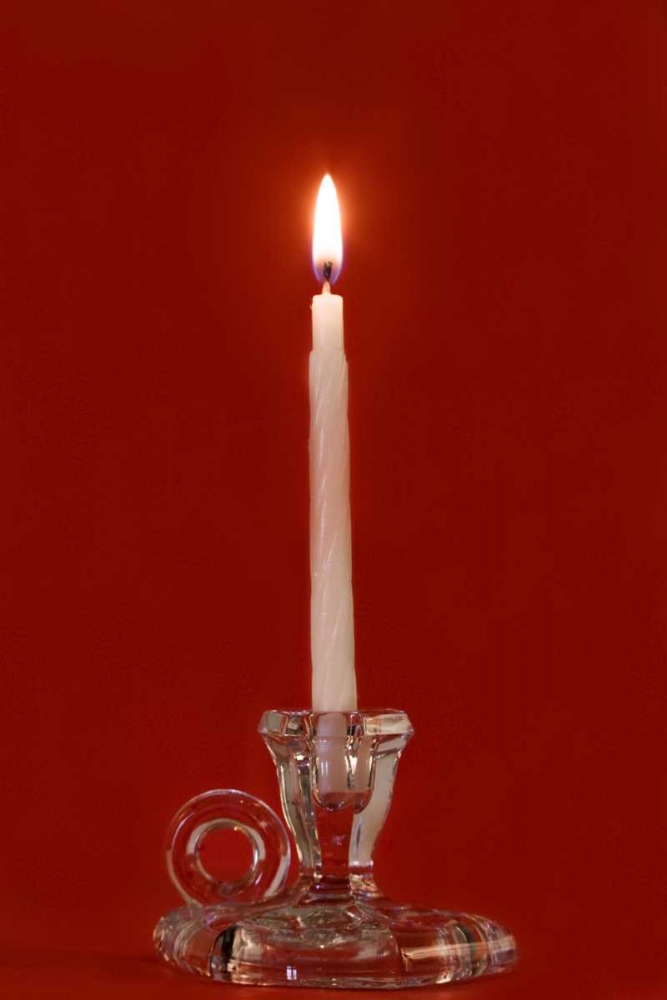 Wall Art Painting id:129934, Name: Burning candle in a glass candle holder, Artist: Kaveney, Wendy