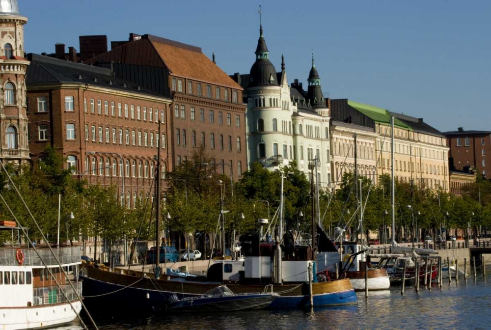 Wall Art Painting id:133504, Name: Finland Overview of Helsinki from harbor, Artist: Ross, Nancy ,  Steve