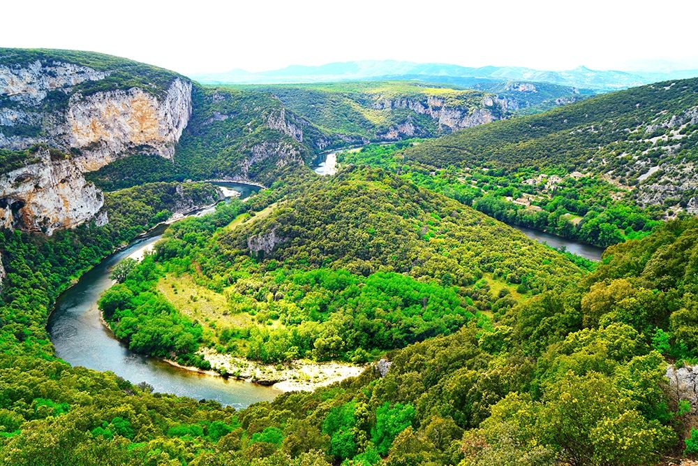 Wall Art Painting id:400218, Name: The Gorges de lArdeche near Pas du Mousse-France, Artist: Brack, Dennis