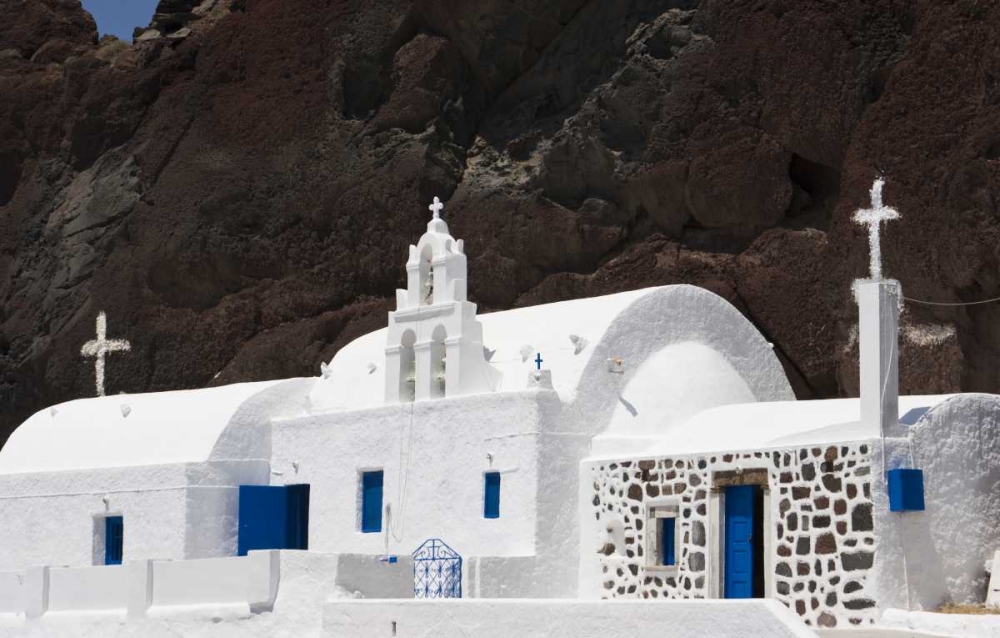 Wall Art Painting id:136413, Name: Greece, Santorini White Greek Orthodox church, Artist: Young, Bill